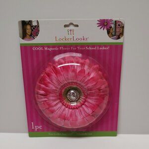 LockerLookz™ Magnetic Locker Flower - Pink Daisy with Crystal Rhinestone